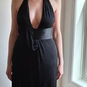 Bebe black halter dress